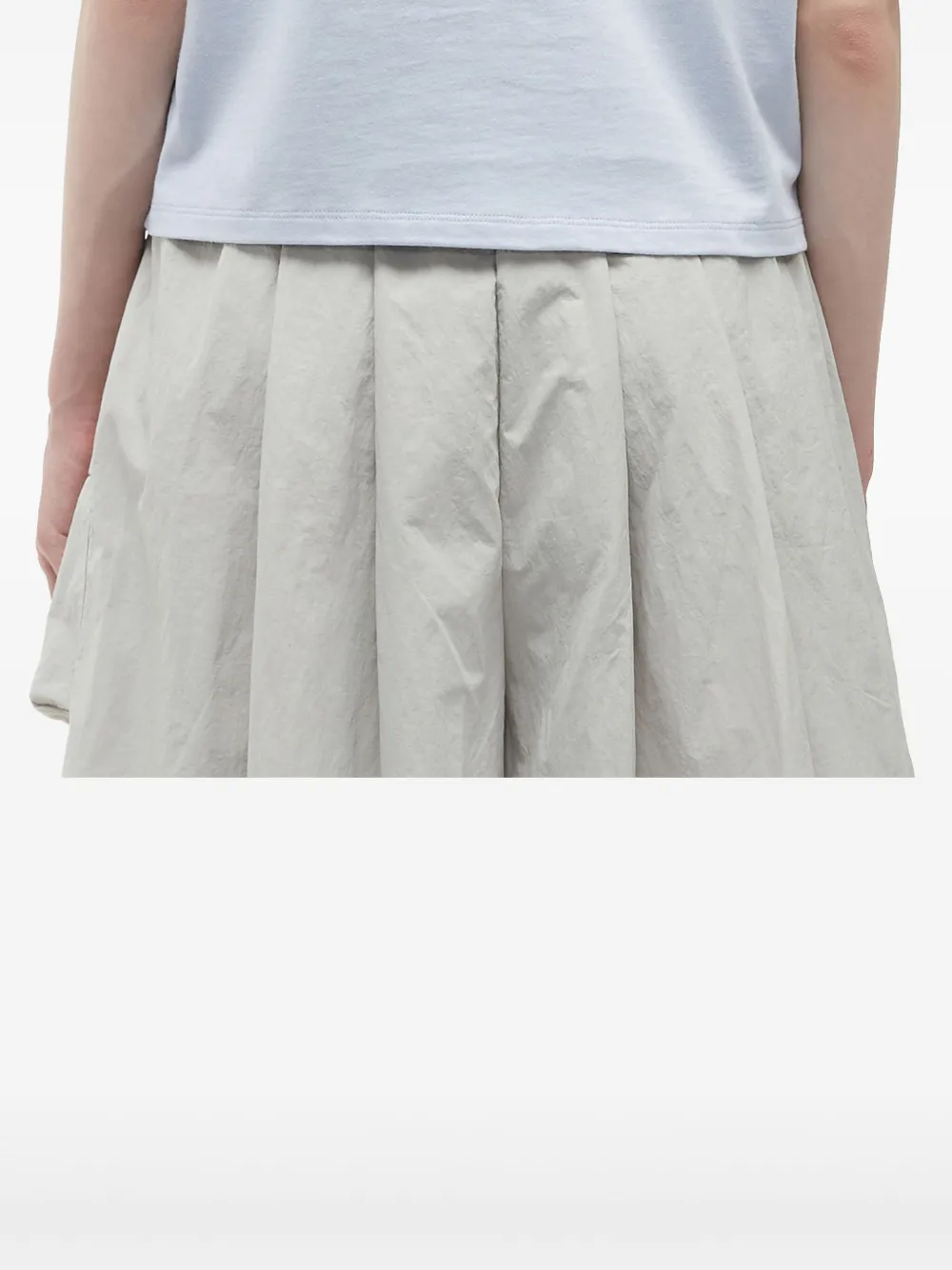 Musium Div. Graphic-print Cotton Cropped T-shirt In Blau