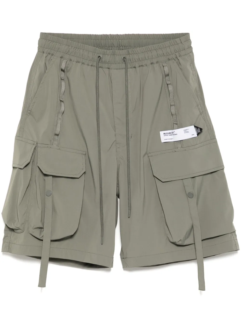 Musium Div. Cargo shorts met logopatch Groen