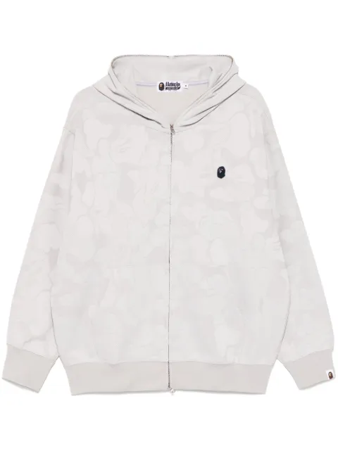 A BATHING APE® camouflage-jacquard zipped hoodie