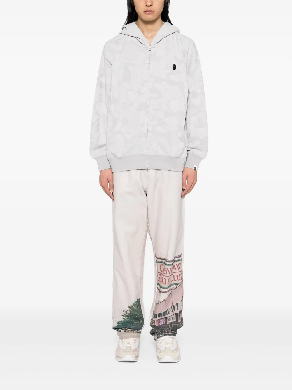 A BATHING APE® camouflage-jacquard zipped hoodie | Hoodies | Image 2