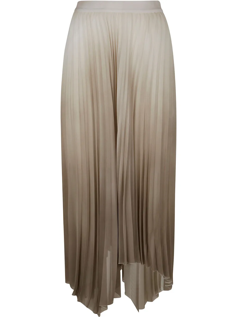 plissé-effect midi skirt