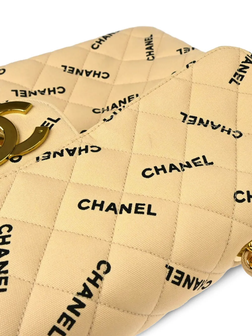 Pre-owned Chanel 1995 Maxi Classic Flap Shoulder Bag In Neutrals