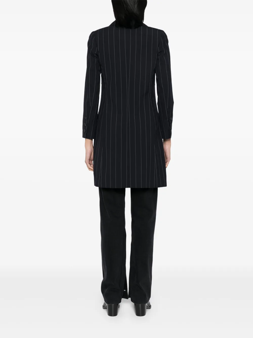 Pre-owned Chanel 1997 Double-breasted Coat In Black