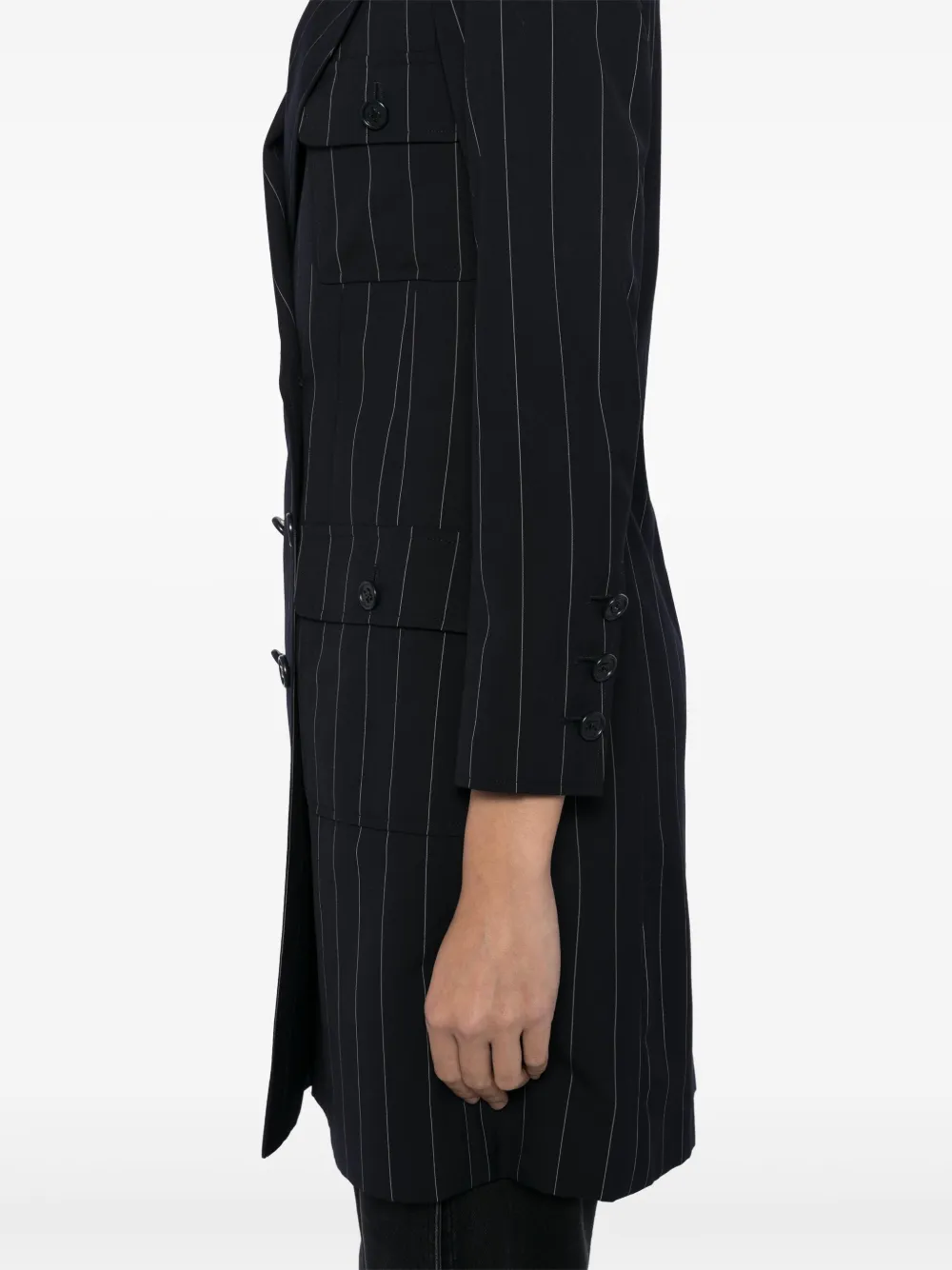 Pre-owned Chanel 1997 Double-breasted Coat In Black