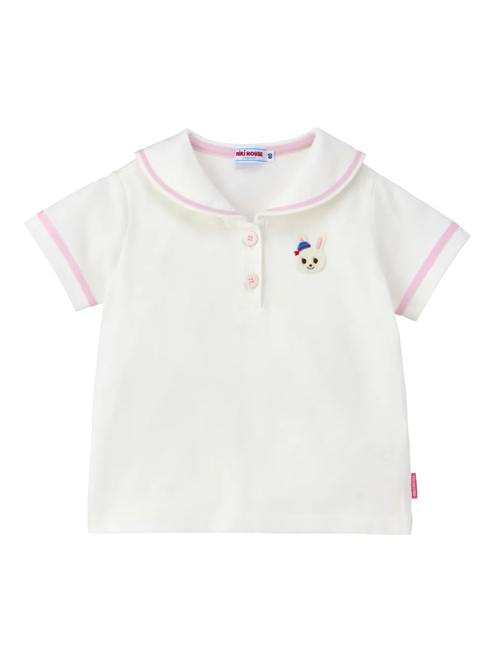 Miki House ラビットモチーフ Tシャツ - ホワイト Miki House ラビットモチーフ Tシャツ - ホワイト
