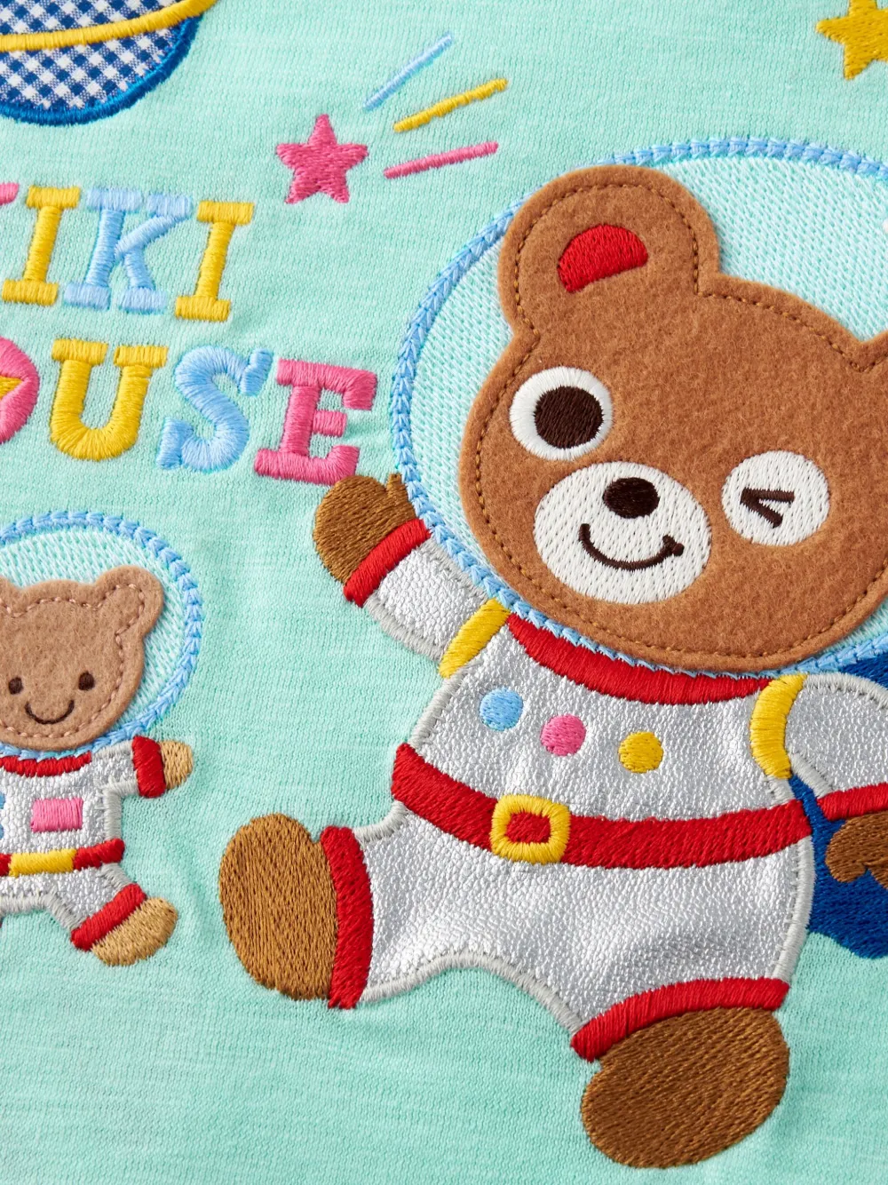 Miki House Bear Astronaut T-shirt Blauw