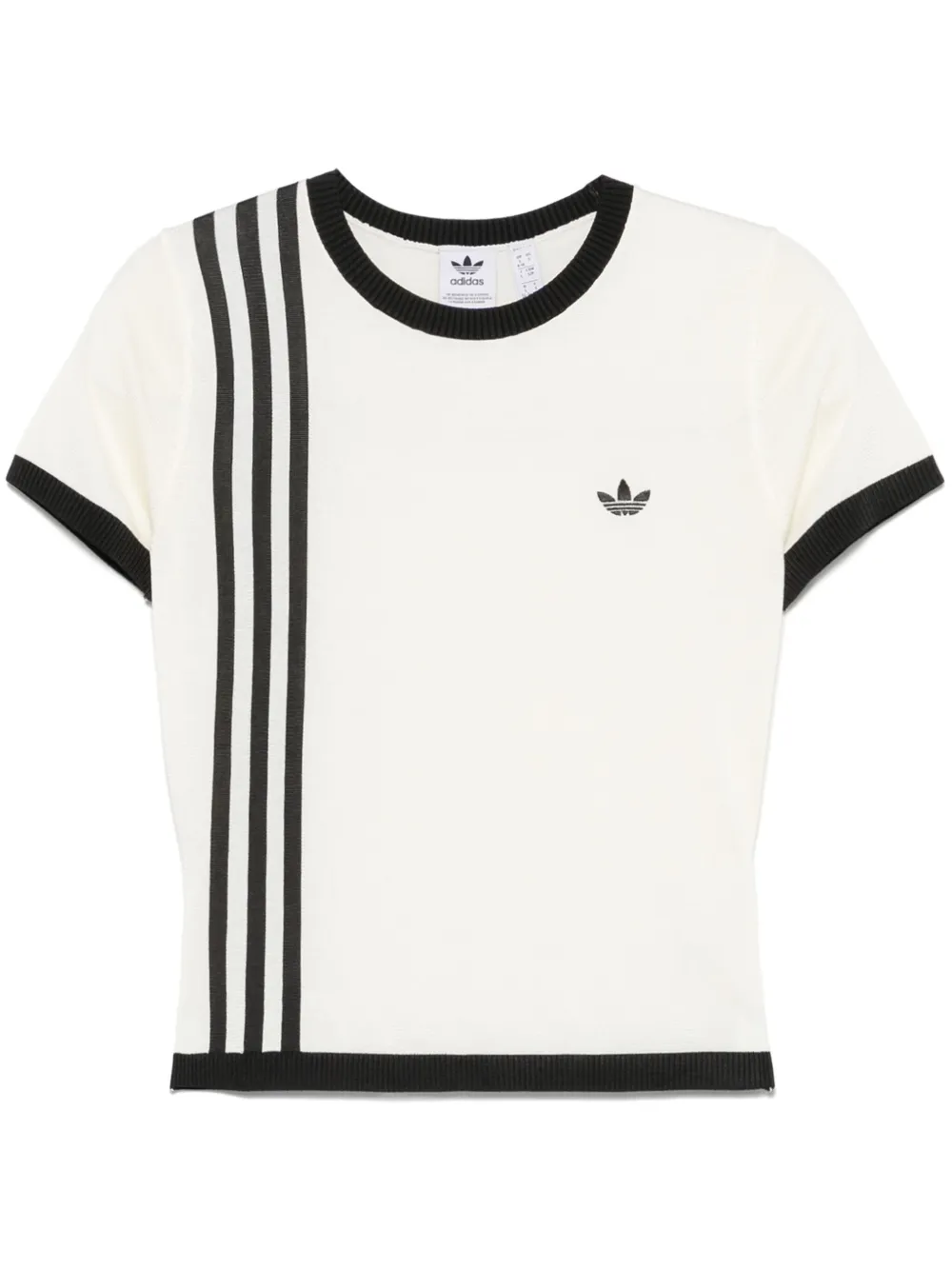 adidas playera tejida con motivo 3-Stripes | blanco | Image 1