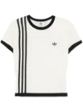 adidas knitted 3-stripes T-shirt - White