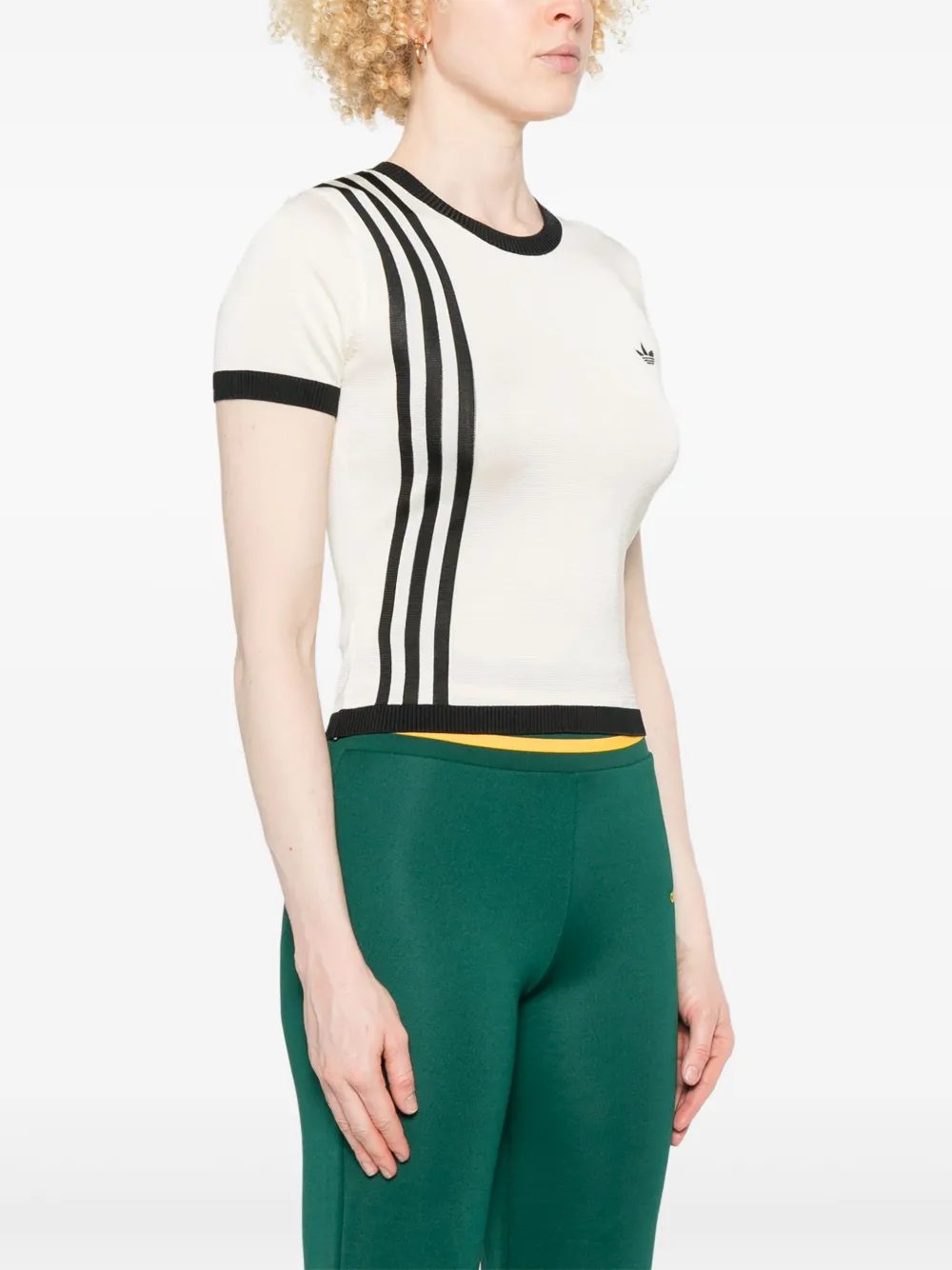 adidas 3-Stripes gebreid T-shirt Wit