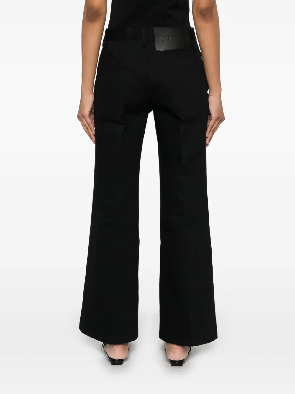 Shop Jil Sander Flared Jeans In Black