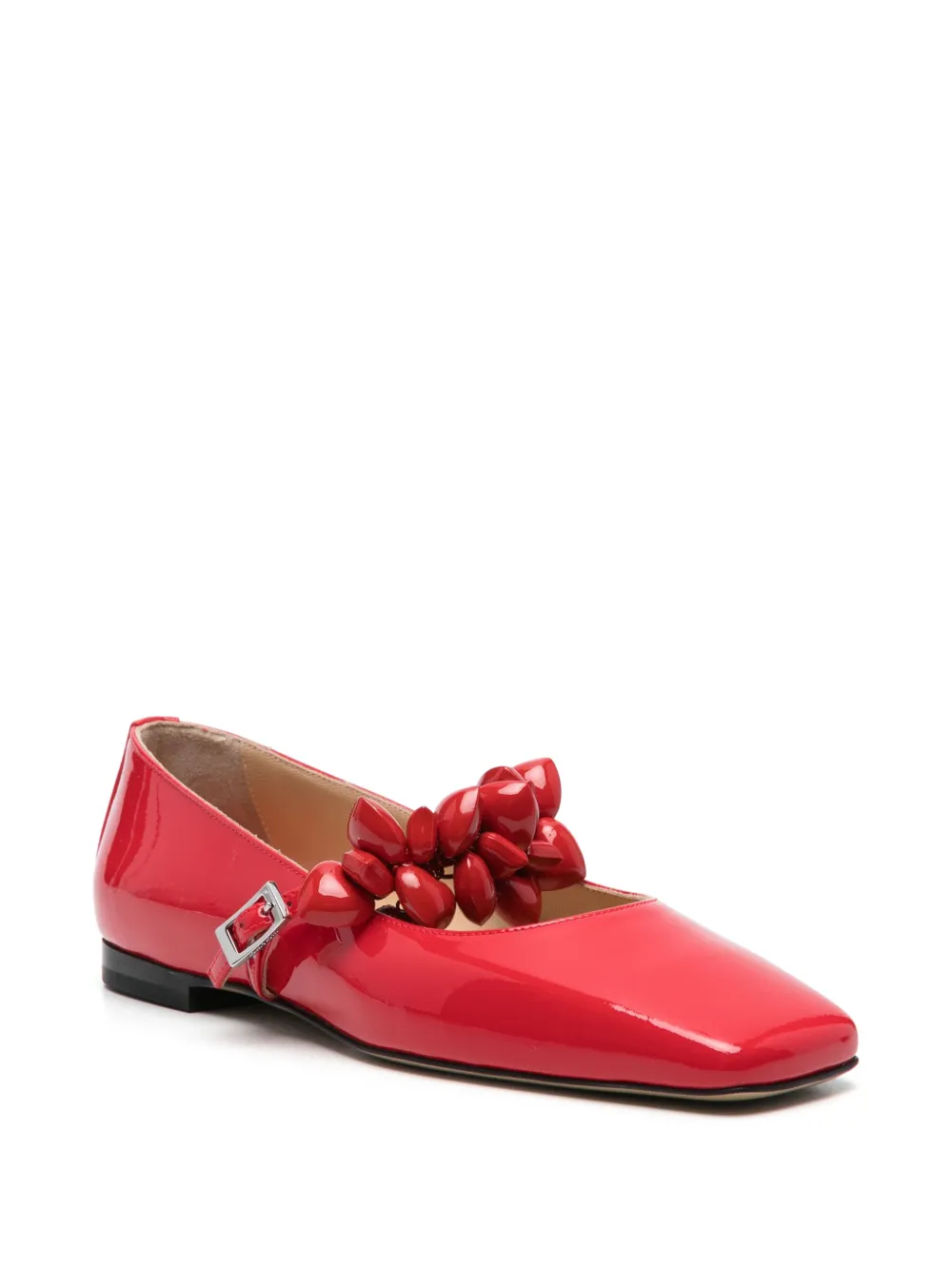 MACH & MACH Puffy Heart ballerina's - Rood