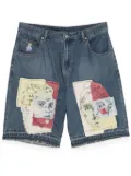 KidSuper patch-detail shorts - Blue