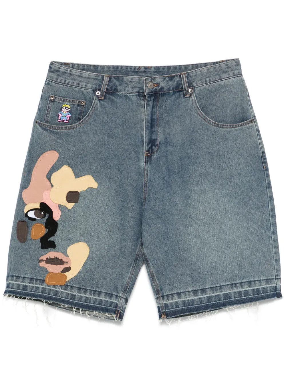 KidSuper Shorts met patchwork Blauw