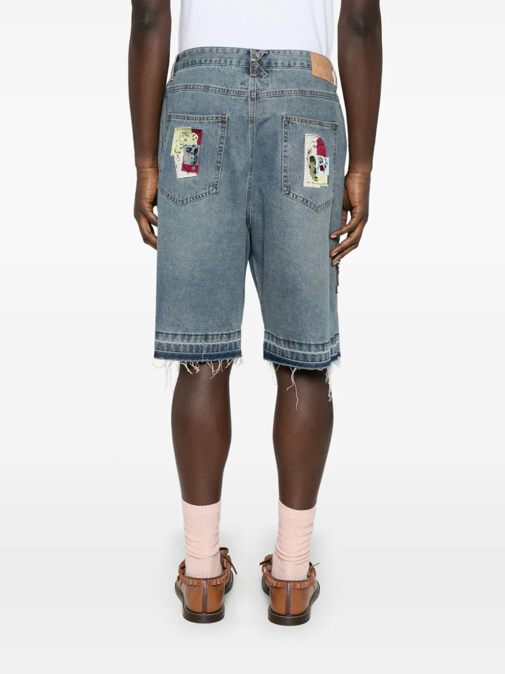 KidSuper Shorts met patchwork Blauw