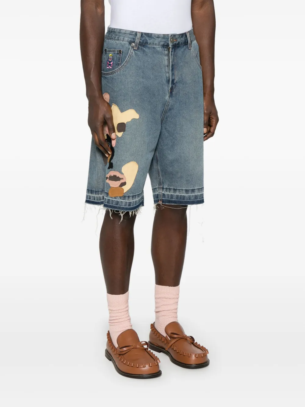 KidSuper Shorts met patchwork Blauw