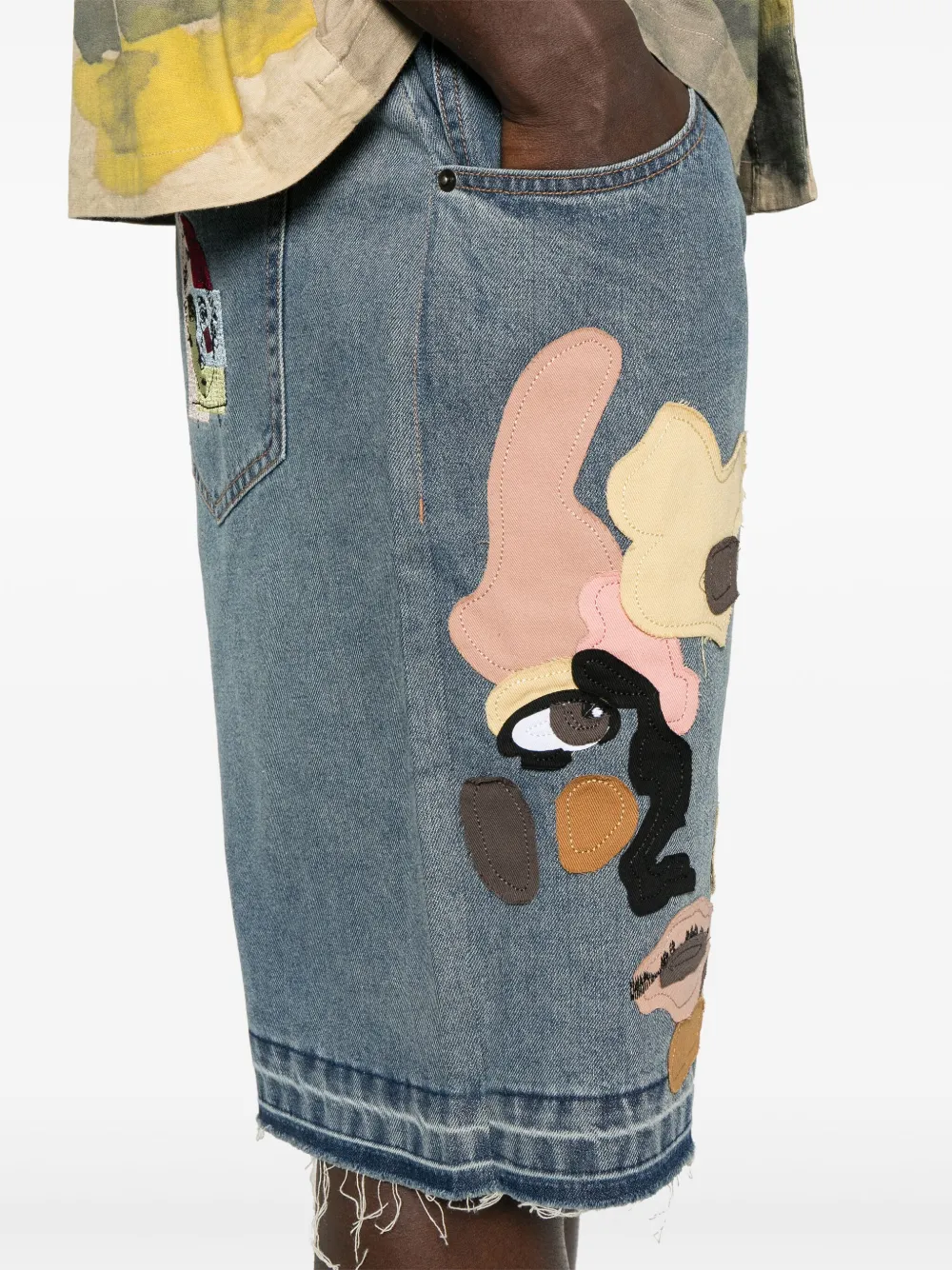 KidSuper Shorts met patchwork Blauw