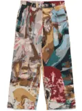 KidSuper jacquard-paintings trousers - Blue