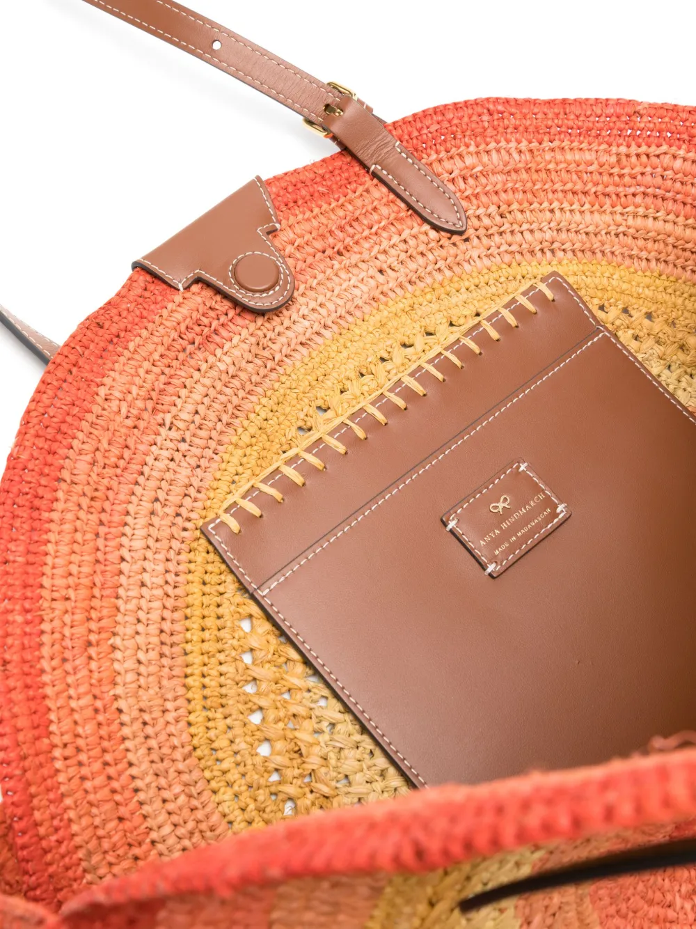 Anya Hindmarch Ronde shopper met strik Oranje