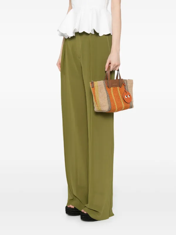 ANYA HINDMARCH★+ Maison Bengal レザートリム トートバッグ Anya Hindmarch Mini Maison Bengal Beach Bag | Neutrals