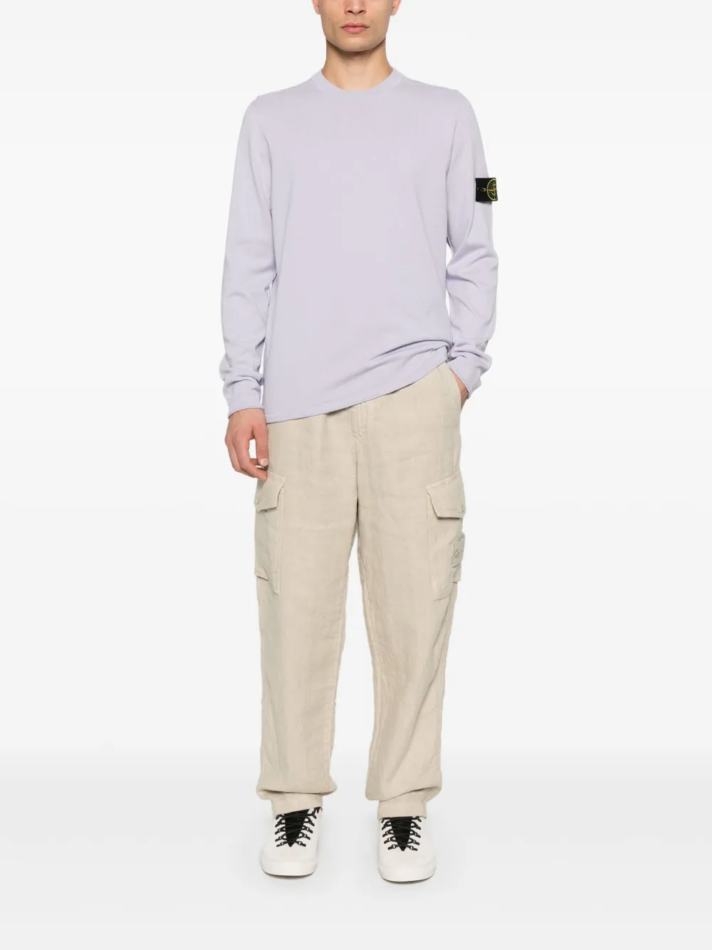 Stone Island Compass-badge sweater - Paars