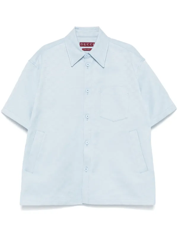 gucci short sleeve dress shirt GUCCI MEN vintage, SHORT SLEEVE BLACK SLIM FIT SHIRT BUTTON DOWN , 37-141/2