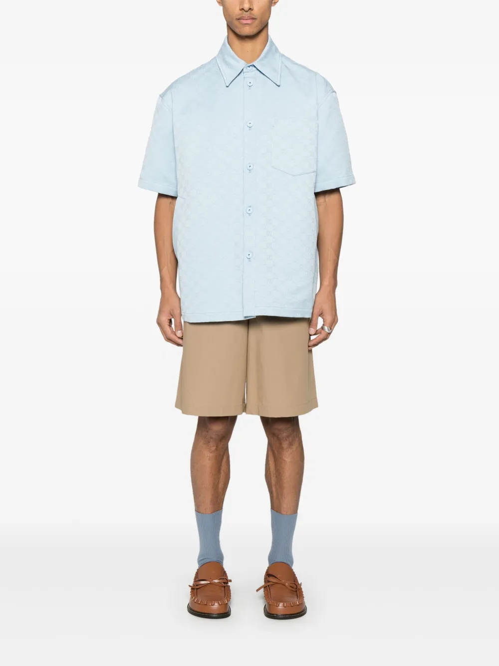 Gucci GG katoenen overhemd - Blauw