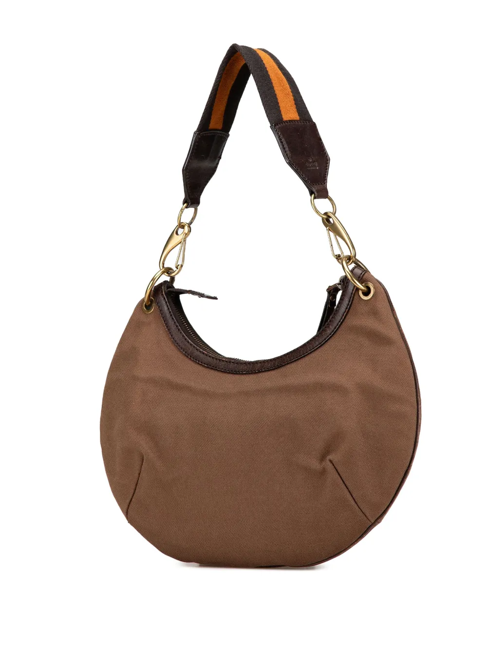 Gucci Pre-Owned 2000-2015 Canvas Web hobo bag - Bruin
