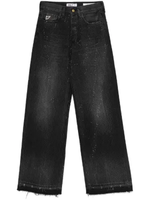 MM6 Maison Margiela ペイント ジーンズ | ブラック | FARFETCH JP