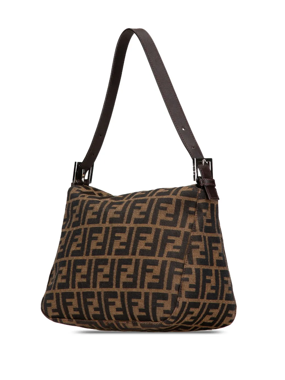 Fendi Pre-Owned 2000-2010 Zucca Canvas Double Flap shoulder bag - Bruin