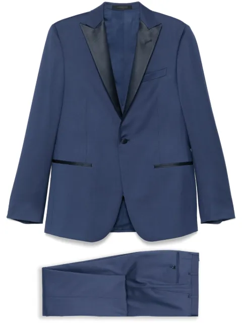 Corneliani satin-lapels three-piece suit