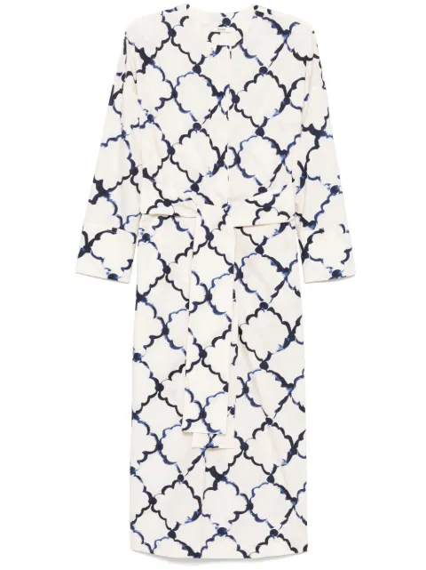 Odeeh vestido midi con estampado gráfico