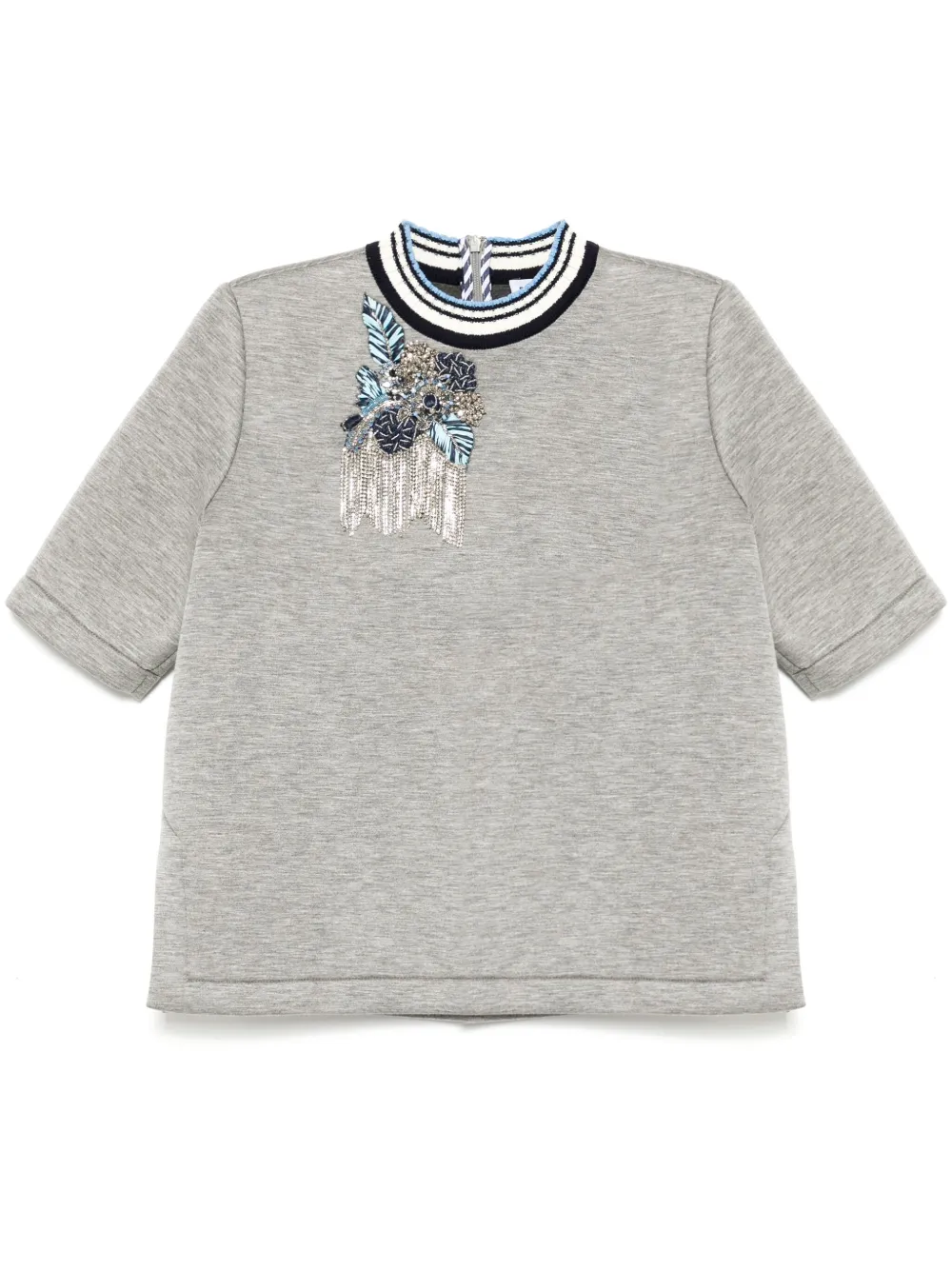 crystal-embellished T-shirt