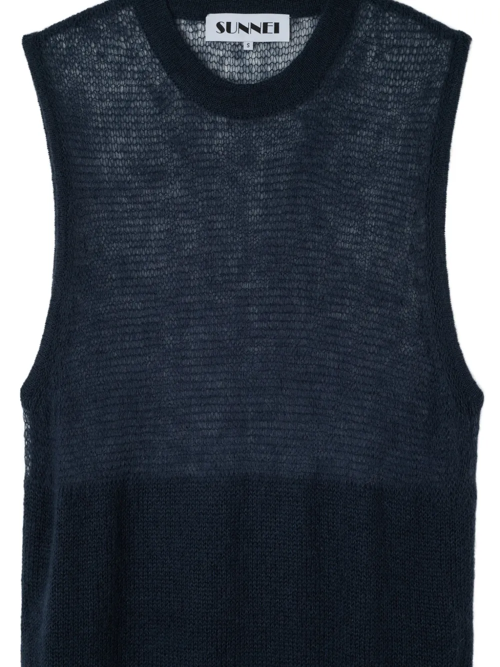 Sunnei knitted long vest - Blauw