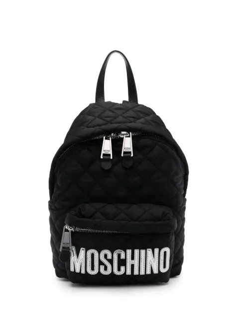 Moschino شنطة ظهر مبطنة بشعار الماركة