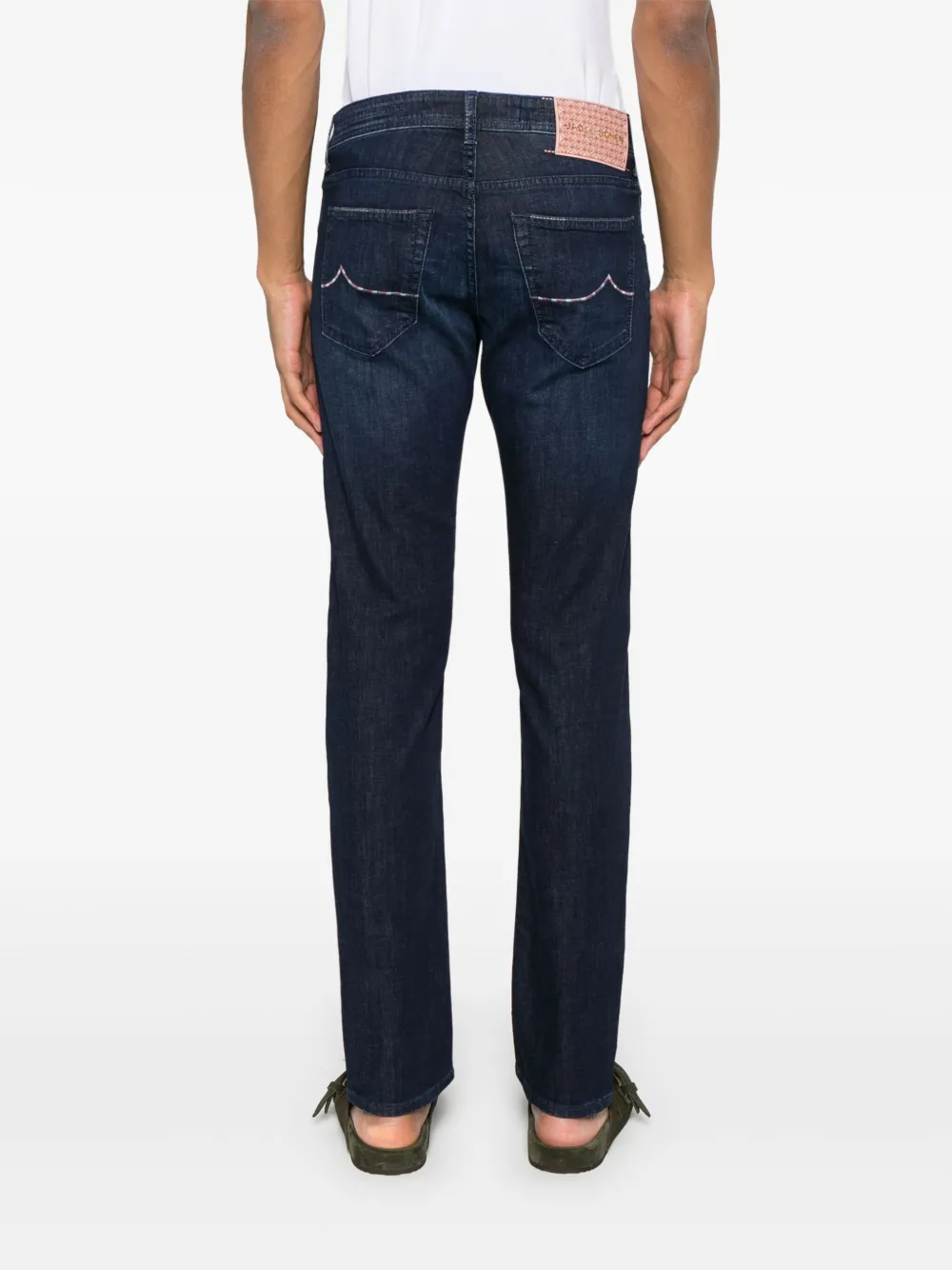 Shop Jacob Cohen Logo-patch Jeans In 蓝色