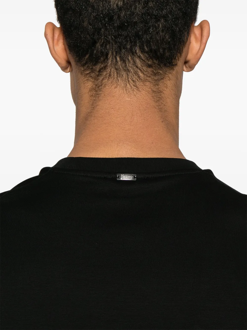Herno Katoenen T-shirt Zwart