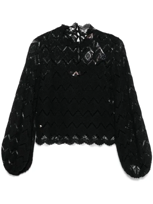 TWINSET blouse en dentelle - Noir - TWINSET - Modalova