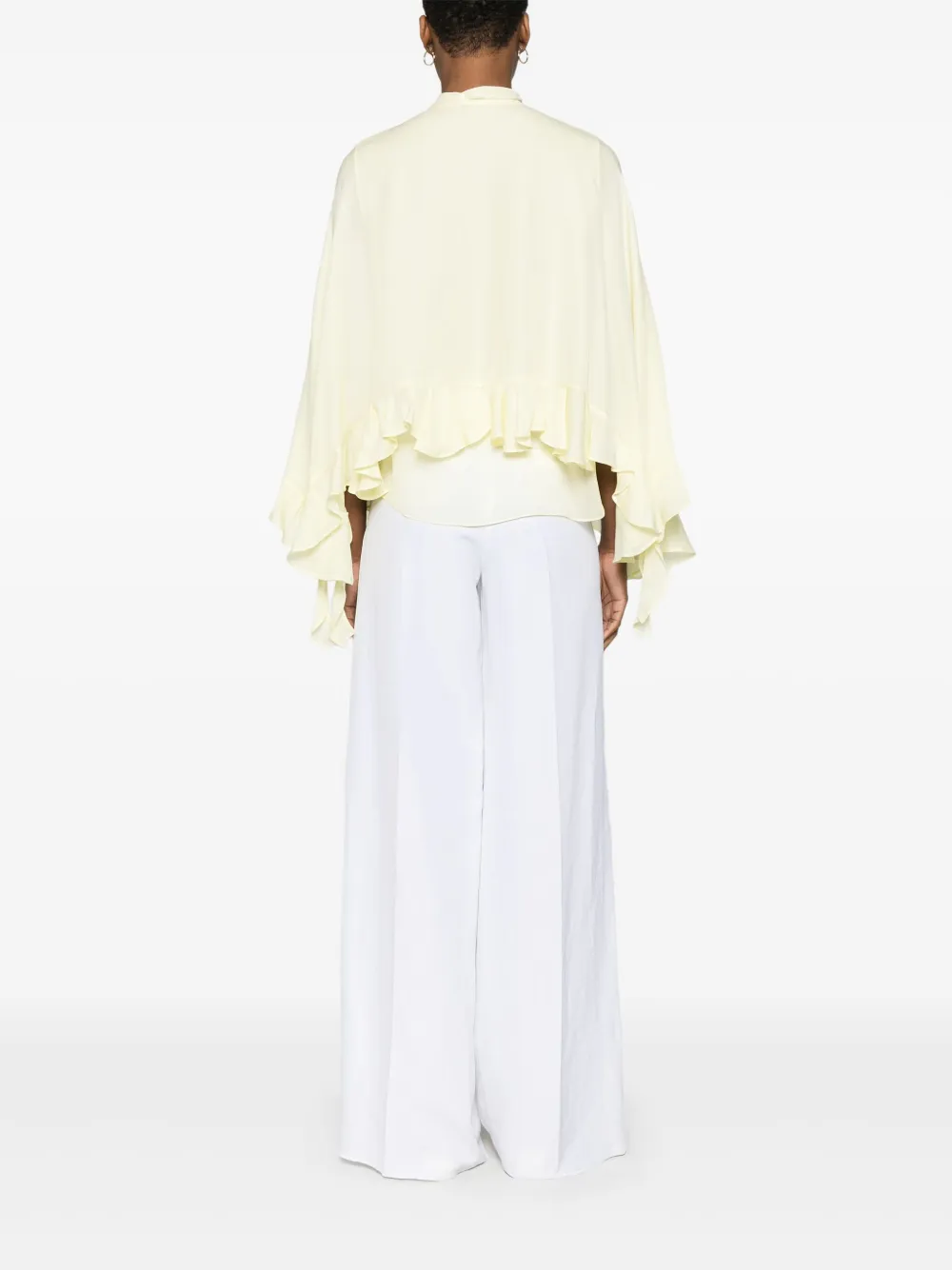 Dorothee Schumacher Doorzichtige blouse met gedraaid detail Geel