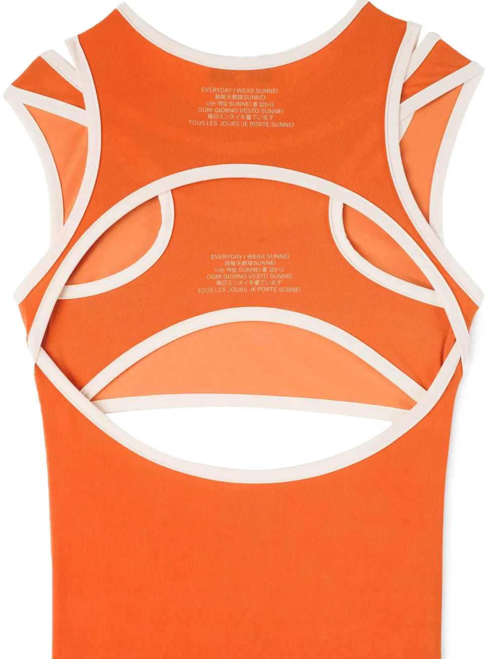 Sunnei stretch tank top - Oranje