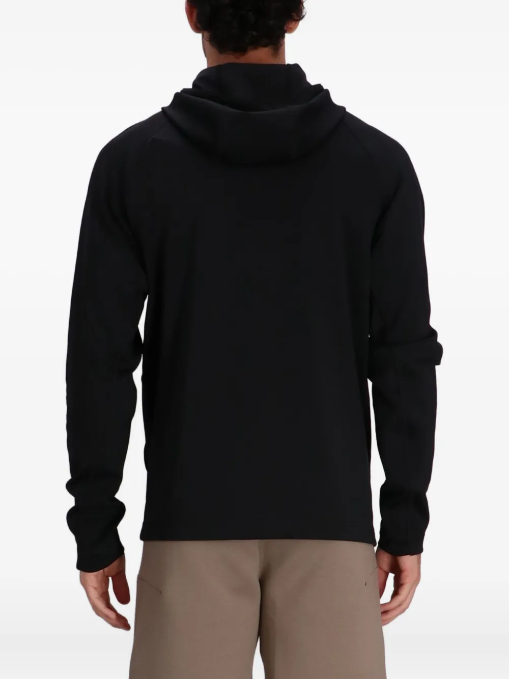 BOSS Hoodie met rits Zwart