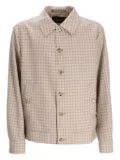 BOSS Heston gingham button-up overshirt - Neutrals