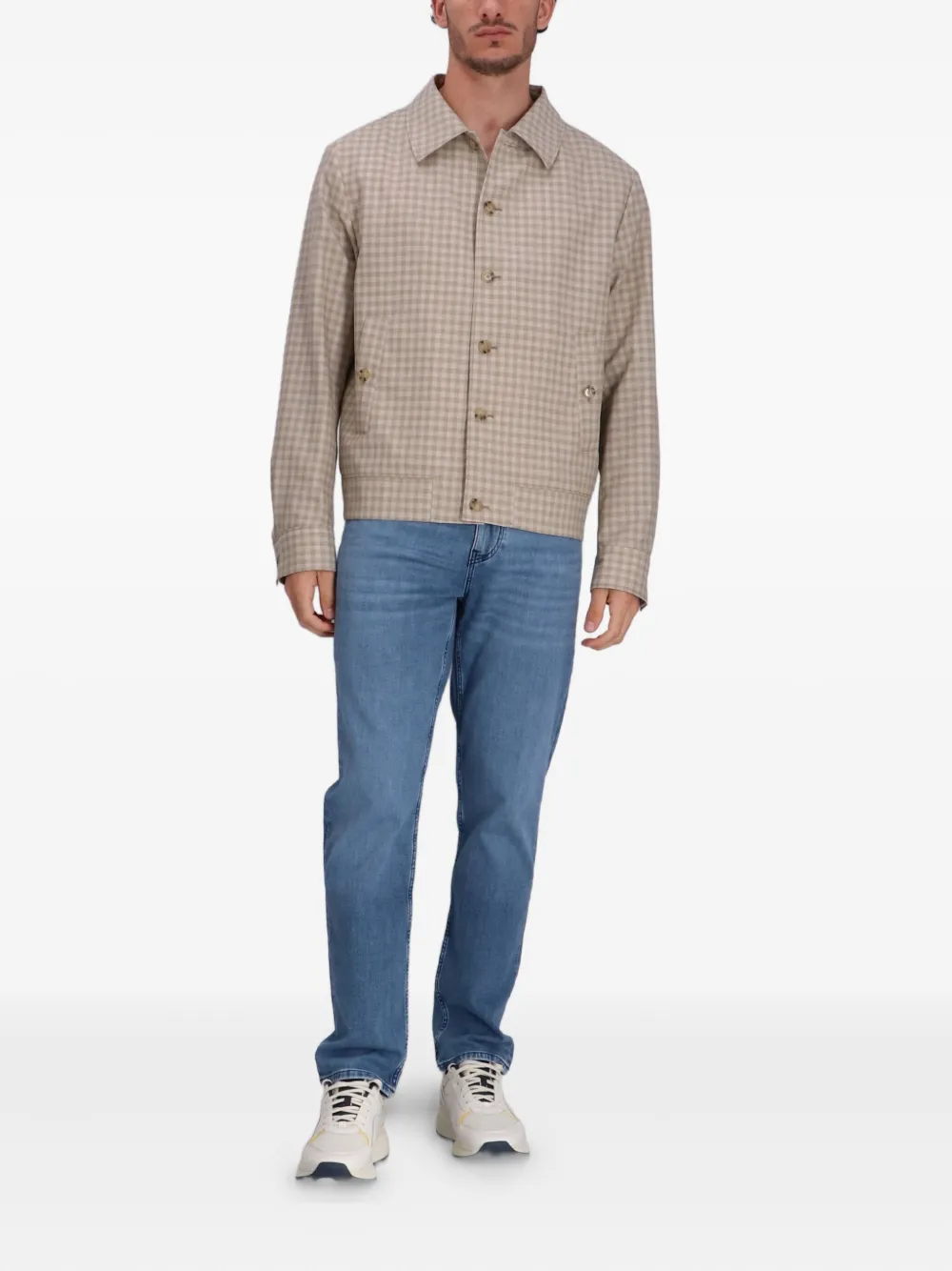 BOSS Heston gingham button-up overshirt | Shirt Jackets | Image 2