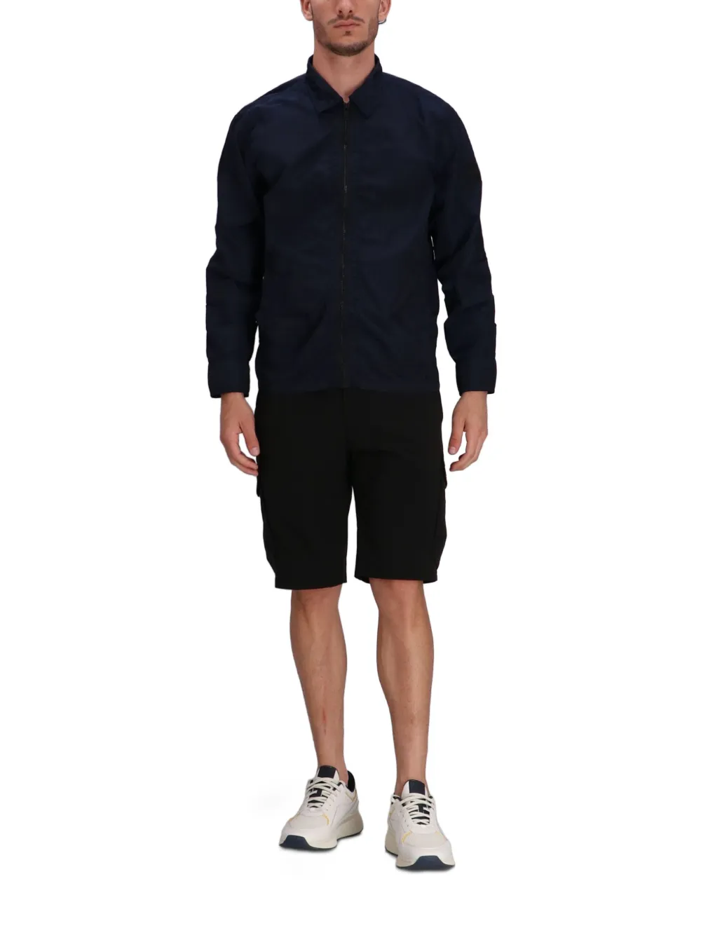 BOSS Overhemd met rits - Blauw