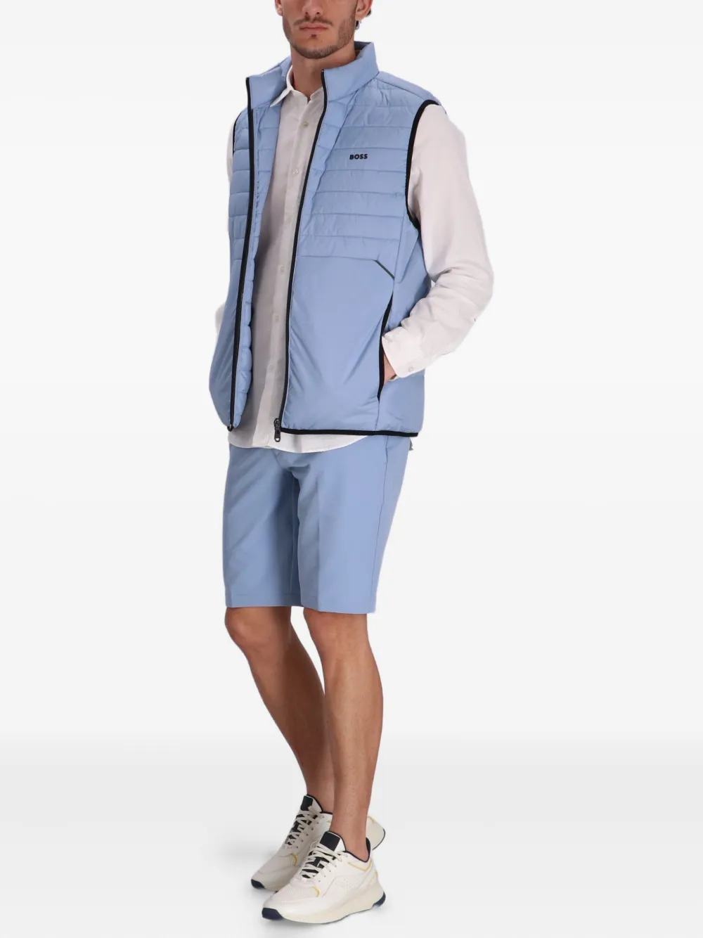 BOSS Formele shorts Blauw
