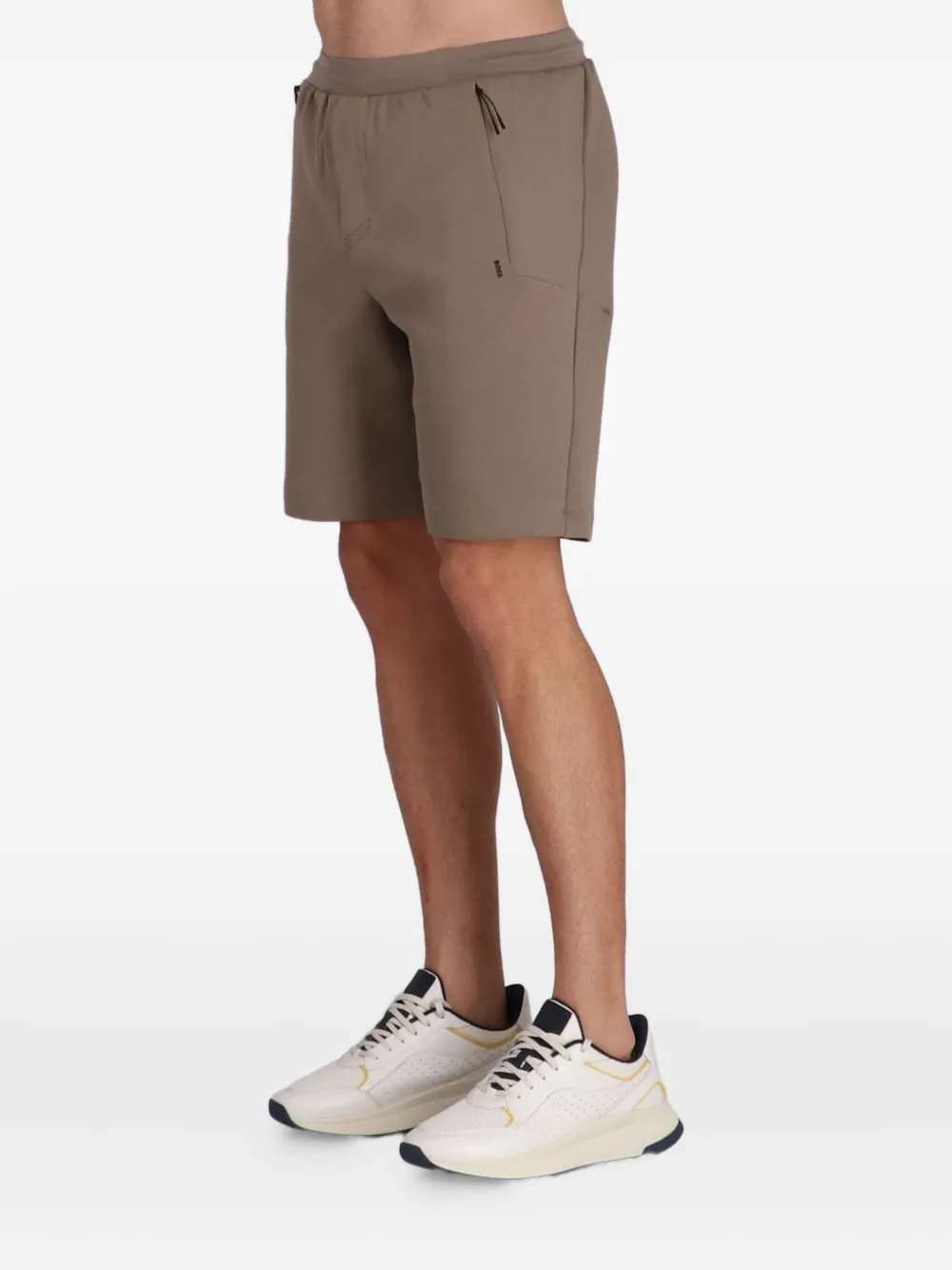 BOSS Shorts met elastische taille Bruin