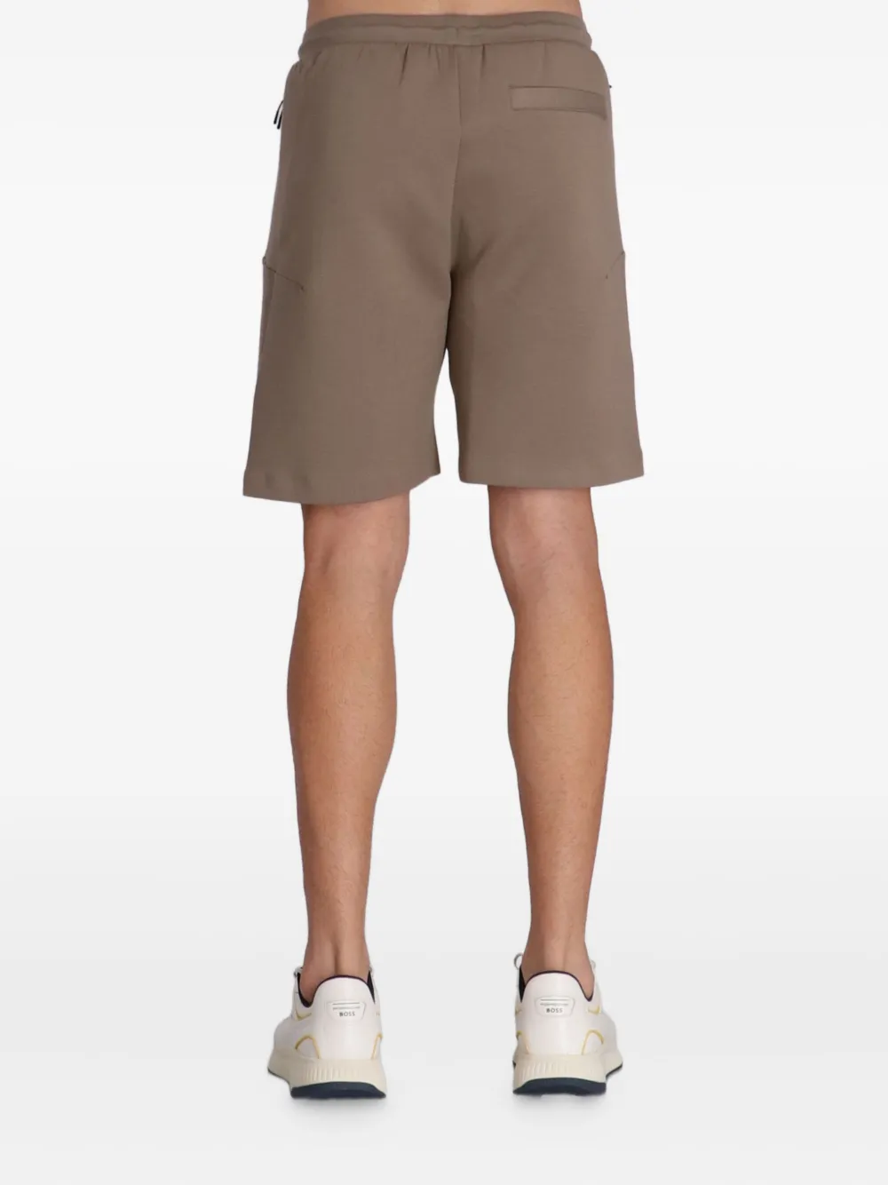 BOSS Shorts met elastische taille Bruin
