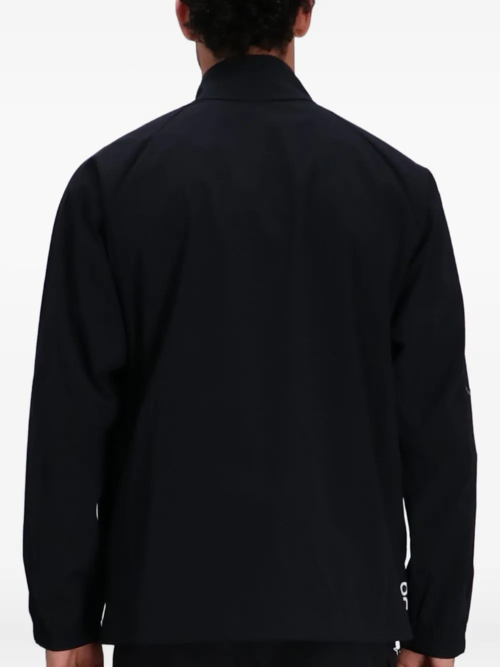 On All-day Quarter-zip Pullover Jacket In Black