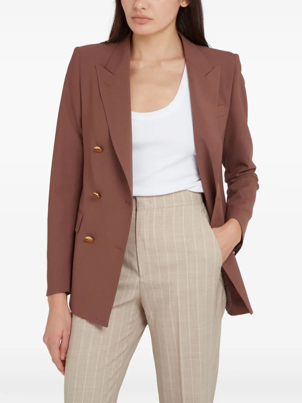 Tagliatore Blazer met dubbele rij knopen Bruin