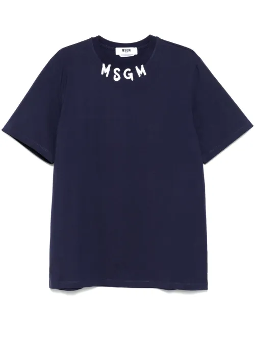 T-shirt à logo imprimé - MSGM - Modalova