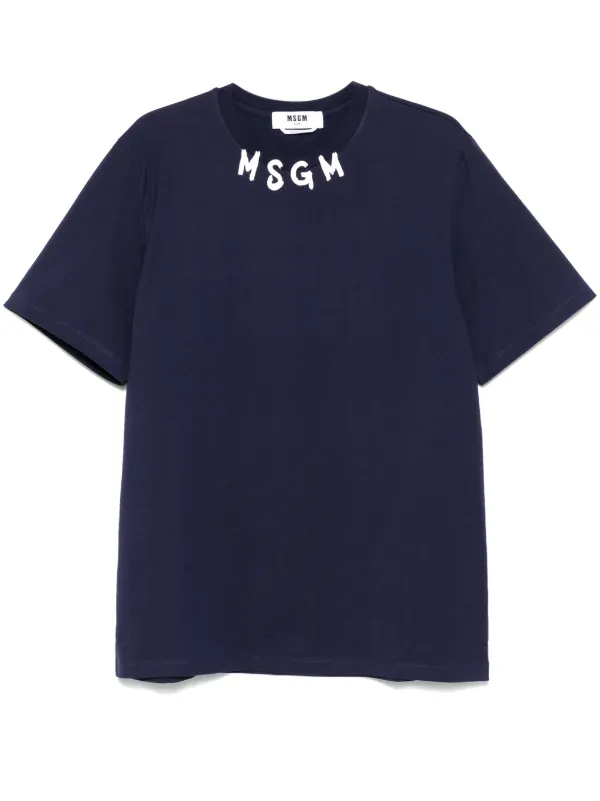MSGM  Tシャツ  Sサイズ MSGM ロゴ Tシャツ | ブルー | FARFETCH JP